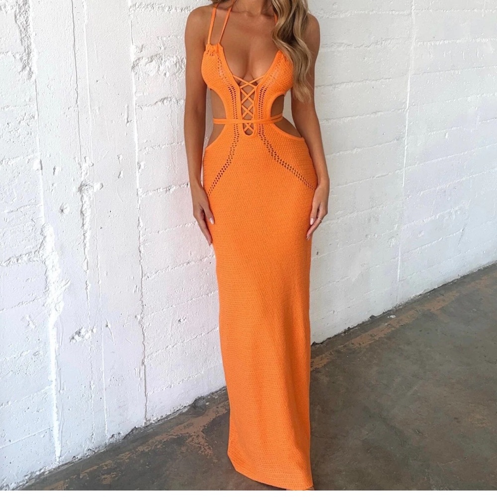 Outcast Maxi dress orange Xs